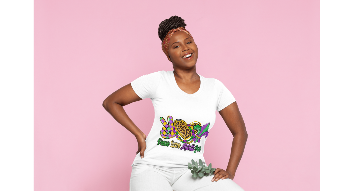 Peace Love Mardi Gras image 0