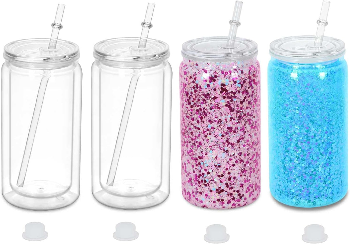 16 oz acrylic snow globe cup