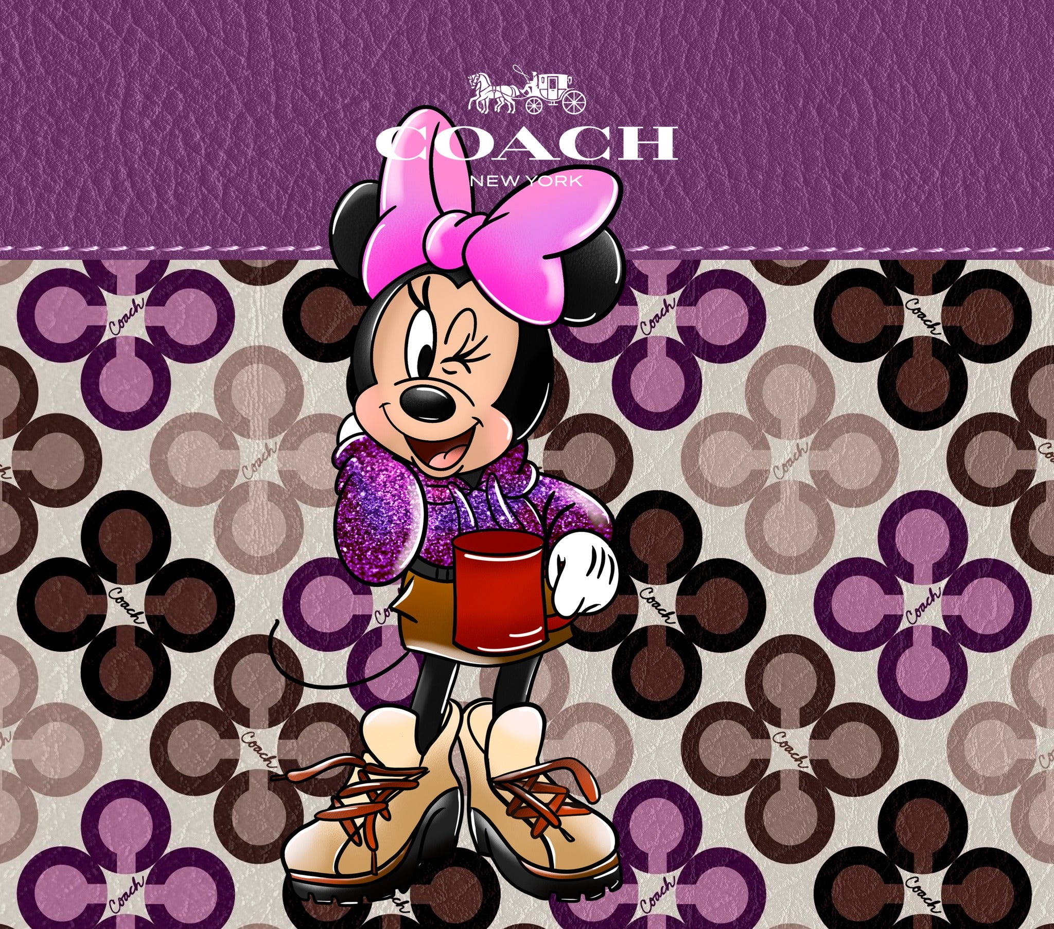 Designer purse tumbler-Minnie