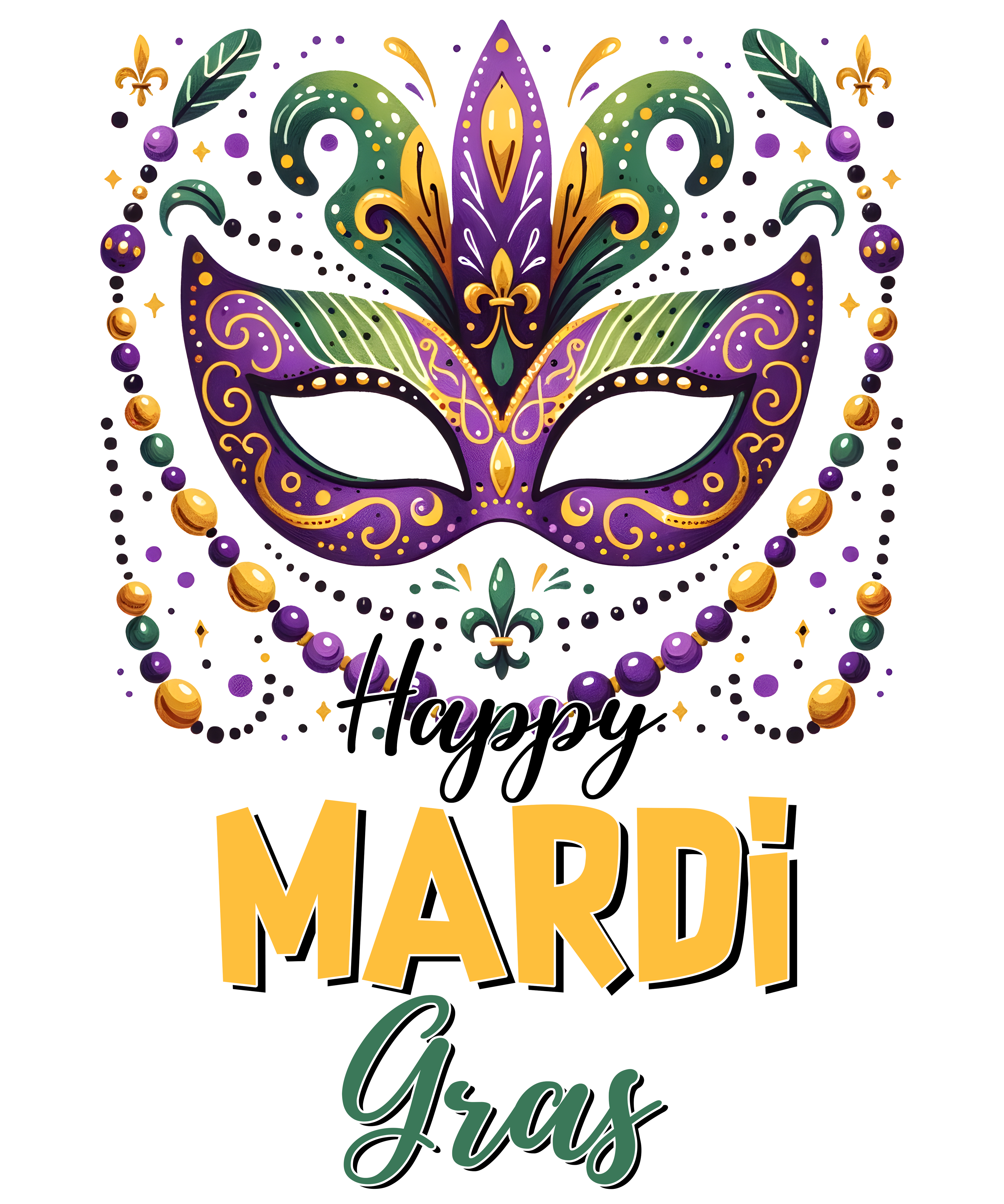 Mardi gras themed wraps