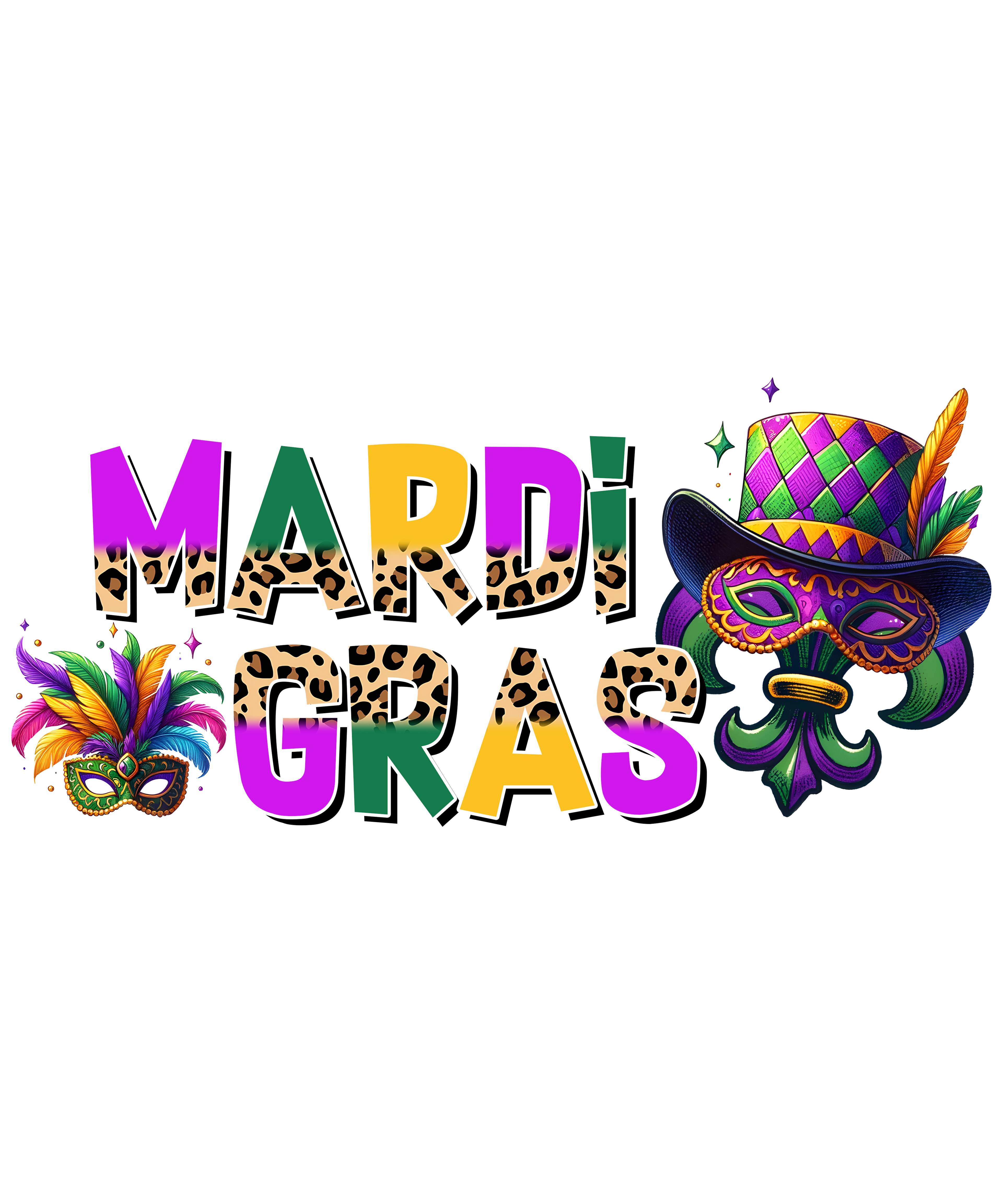 Mardi gras themed wraps