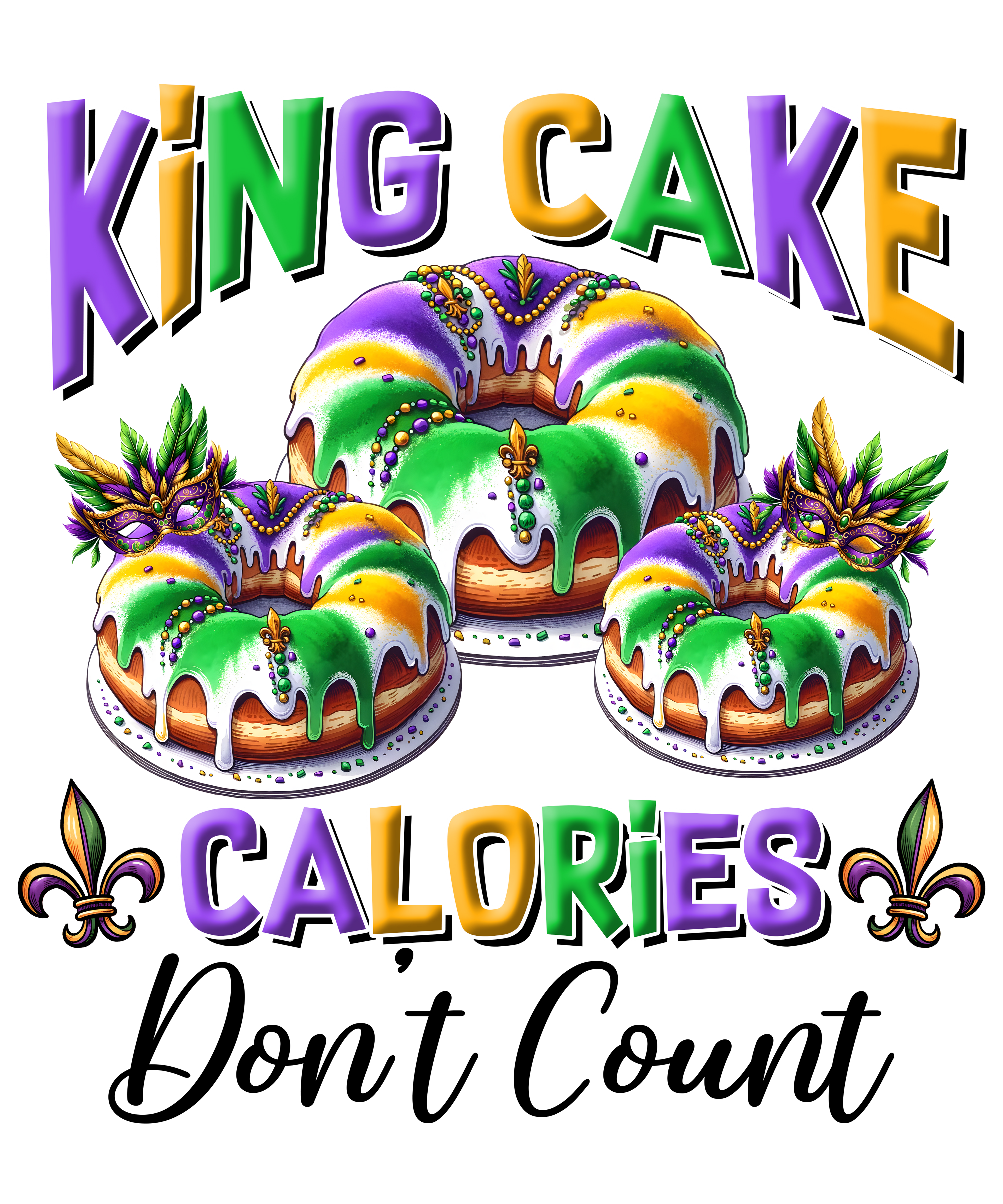 Mardi gras themed wraps