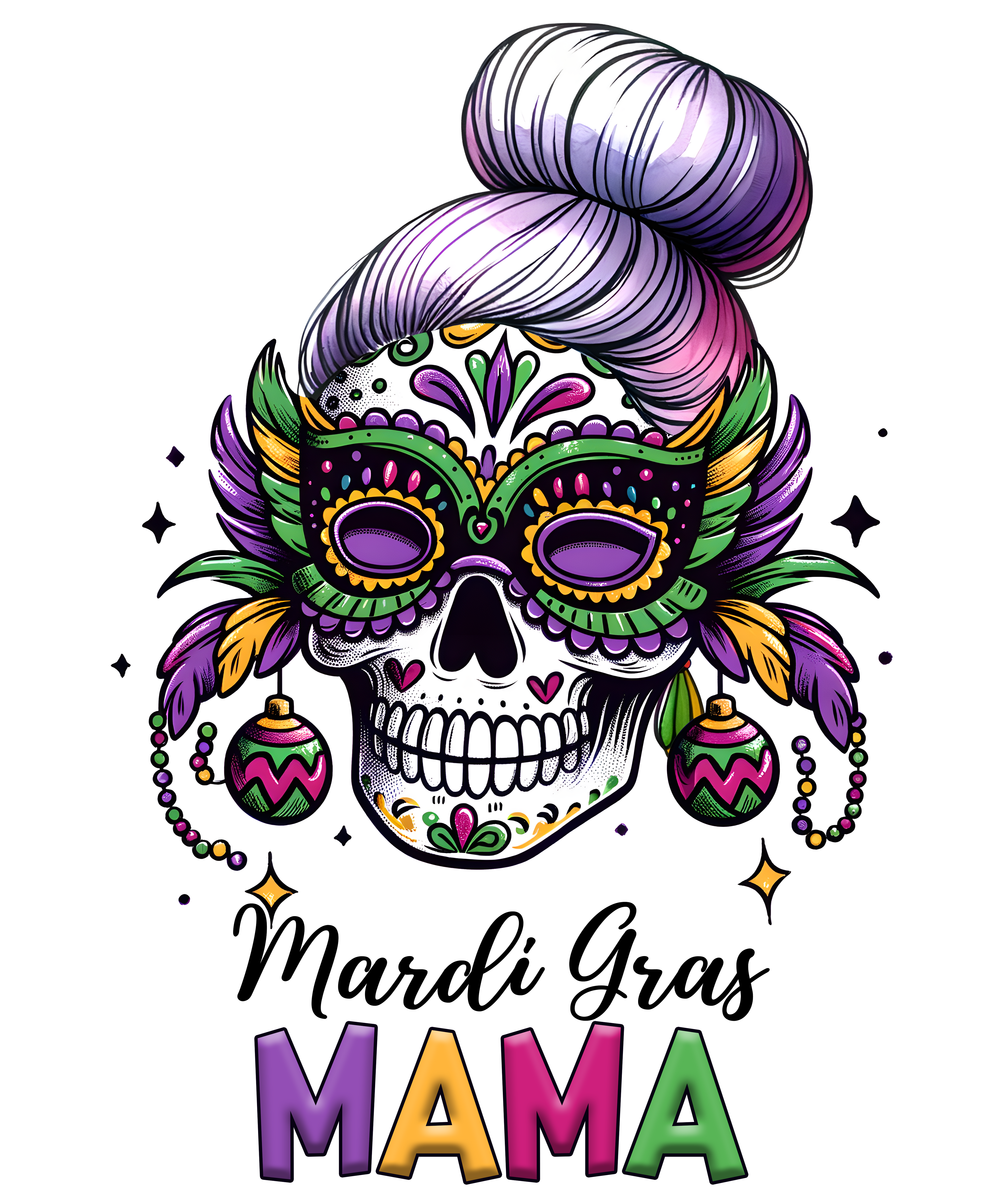 Mardi gras themed wraps