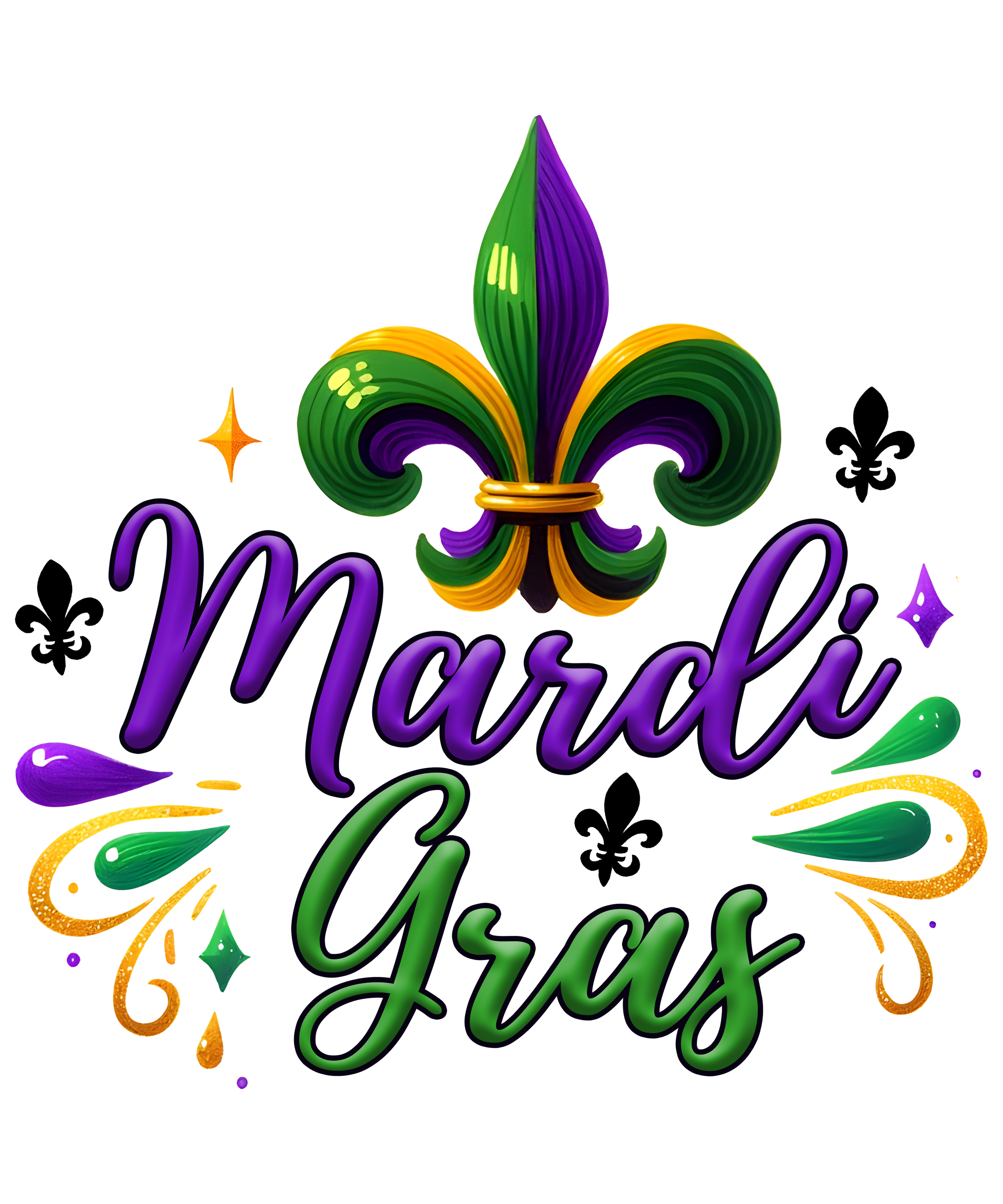 Mardi gras themed wraps