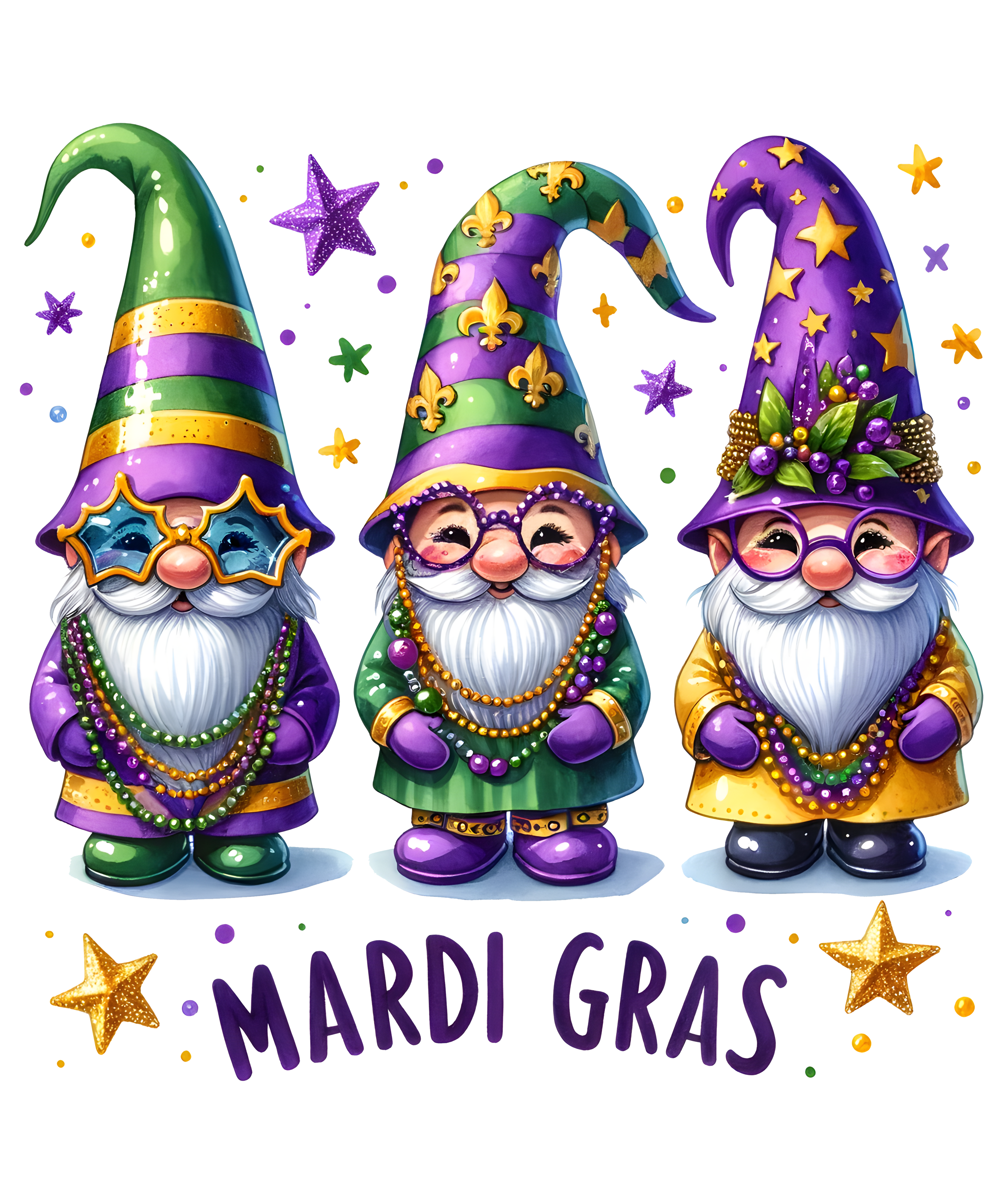 Mardi gras themed wraps