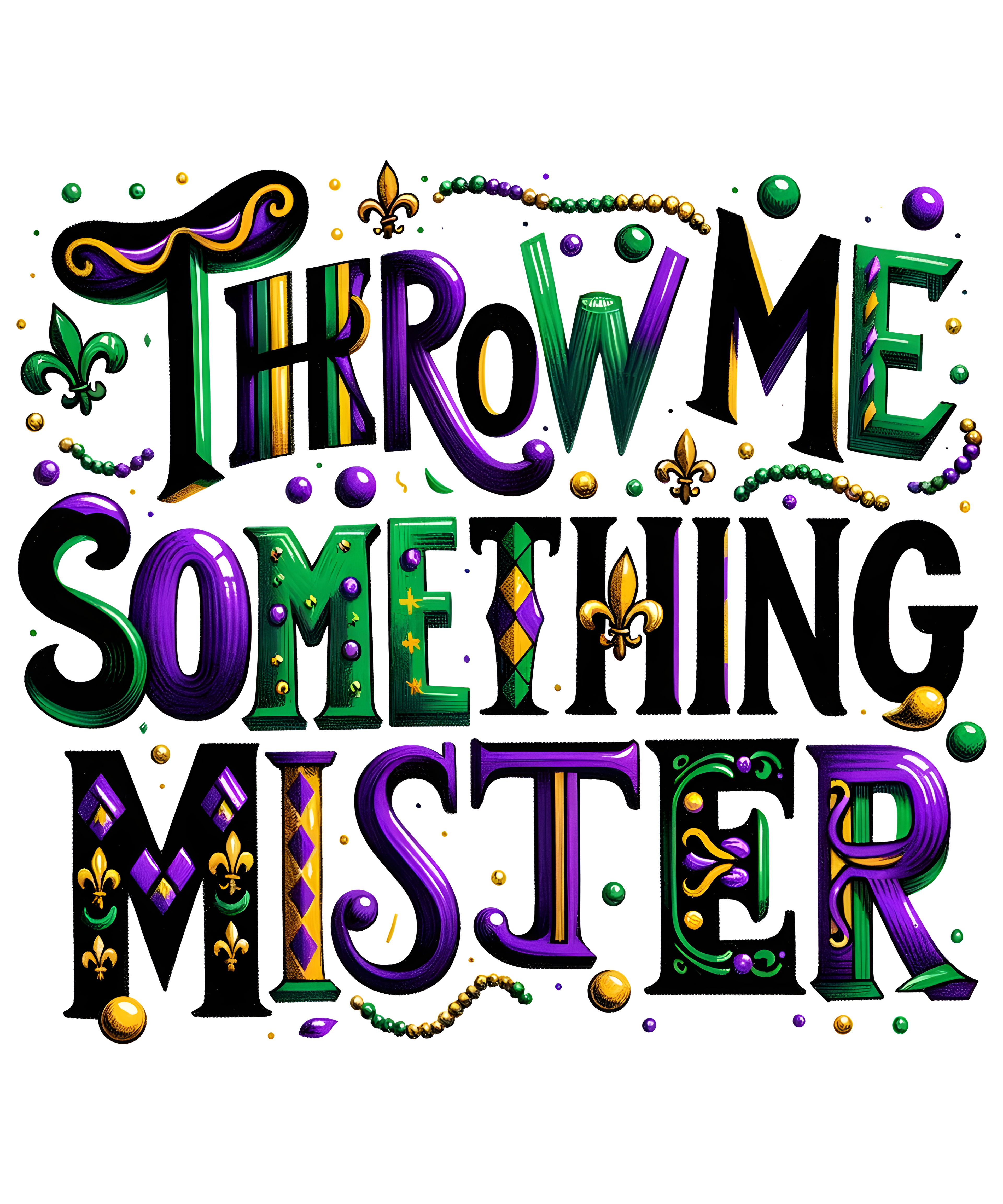 Mardi gras themed wraps