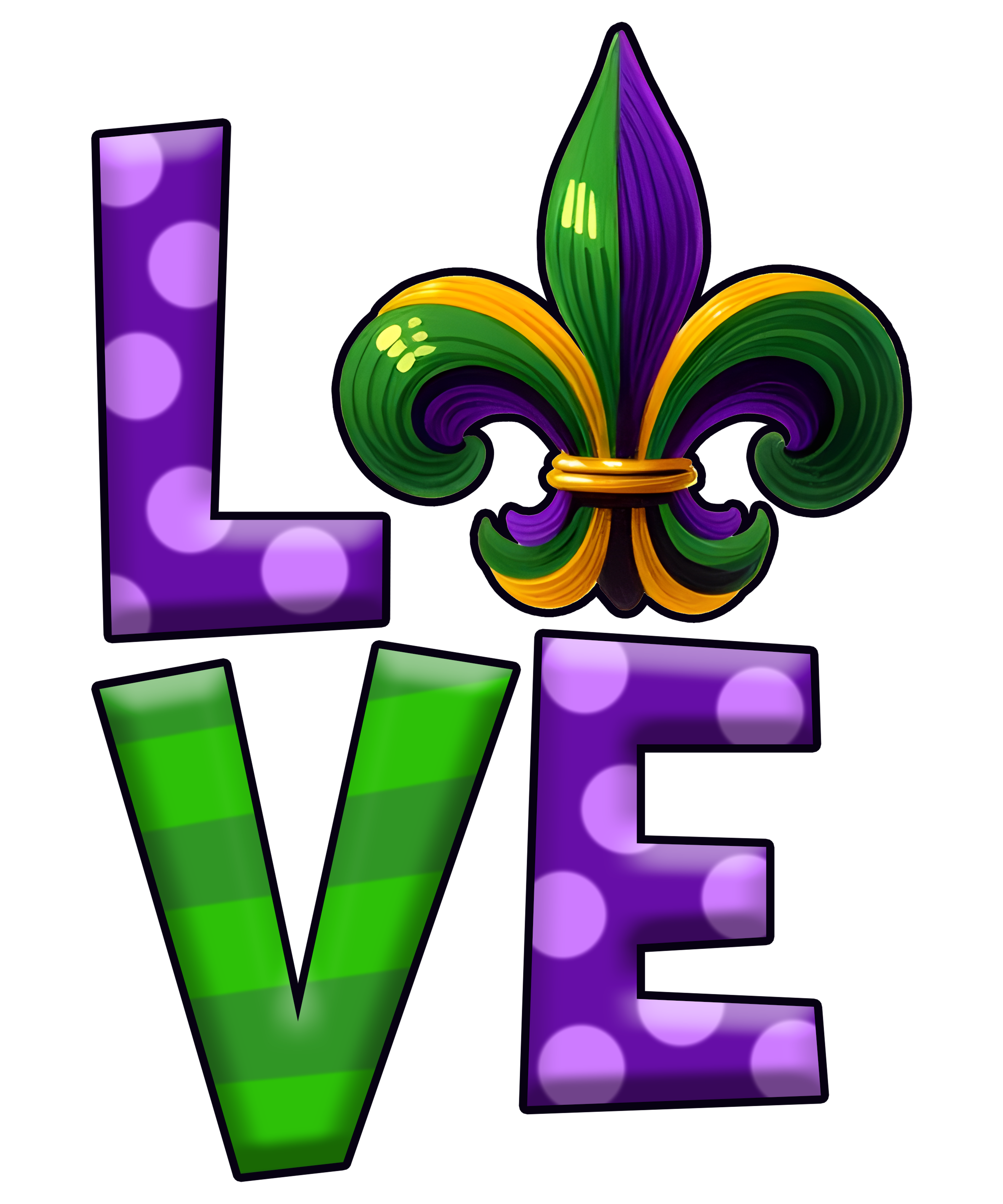 Mardi gras themed wraps