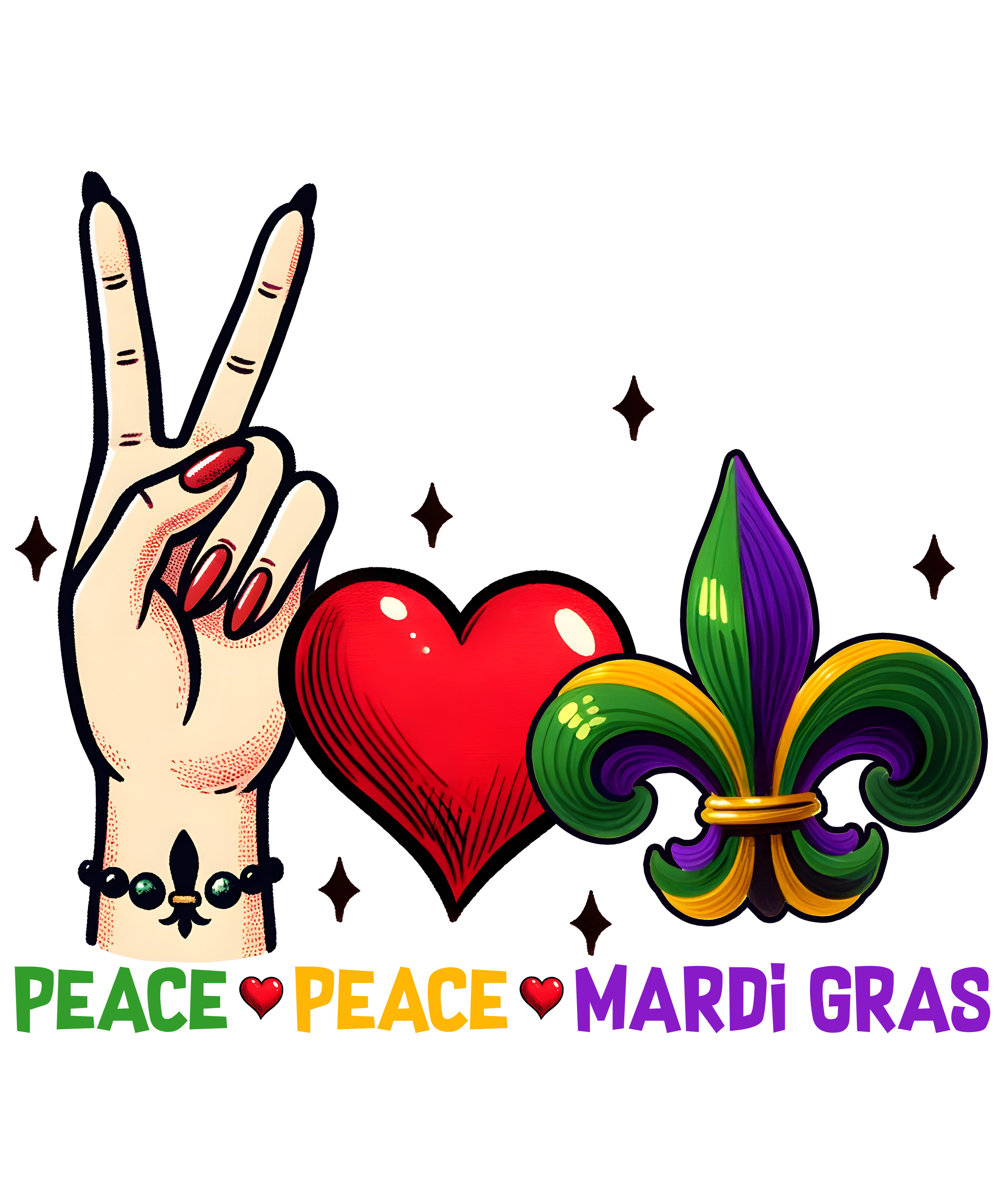 Mardi gras themed wraps