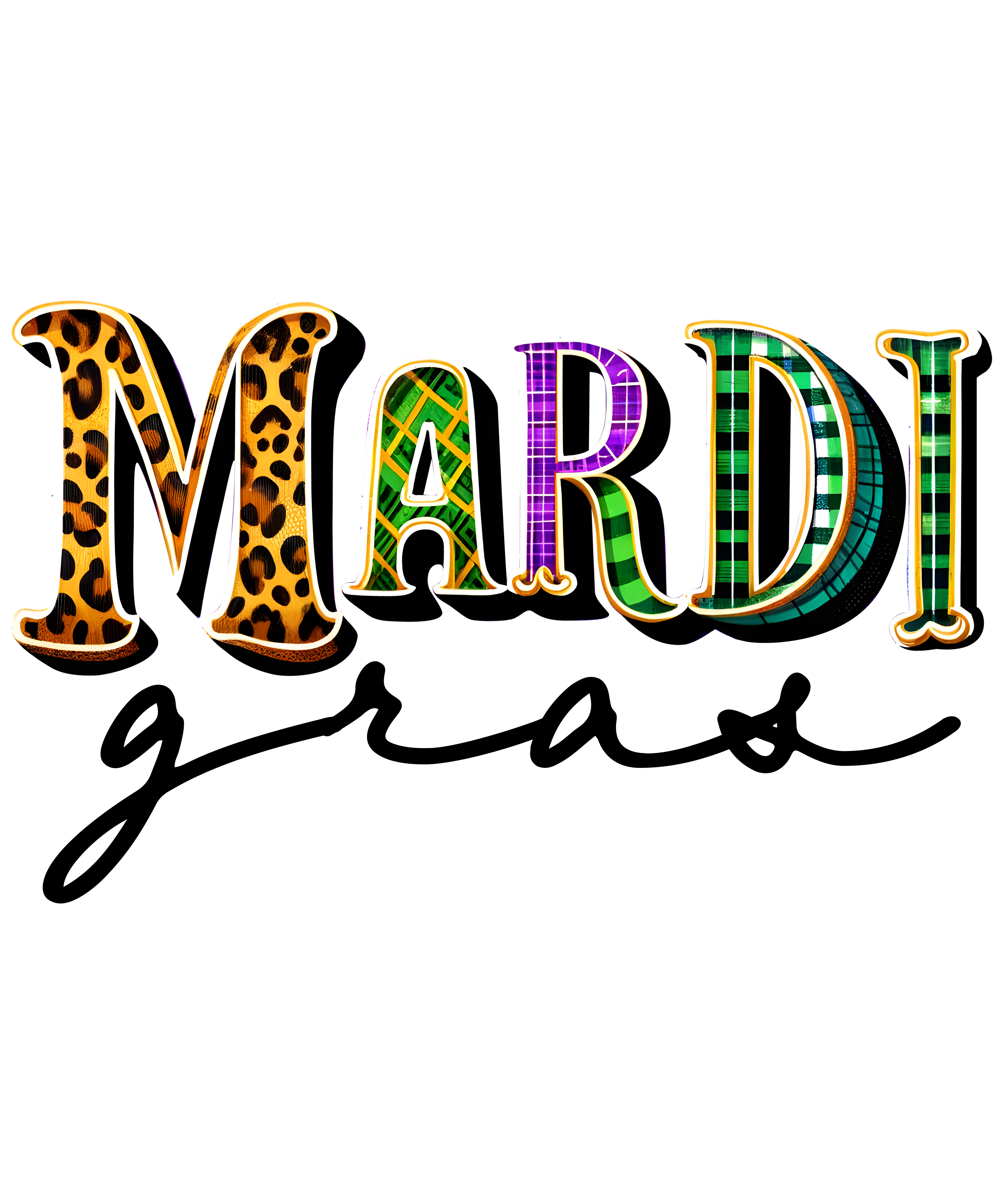 Mardi gras themed wraps