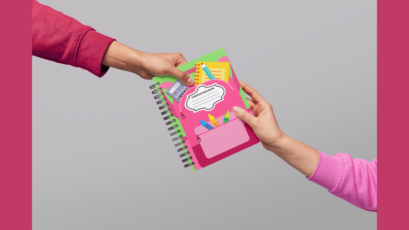 Backpack composition notebook