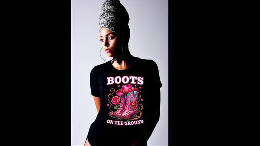 Boots on the ground pink and blue