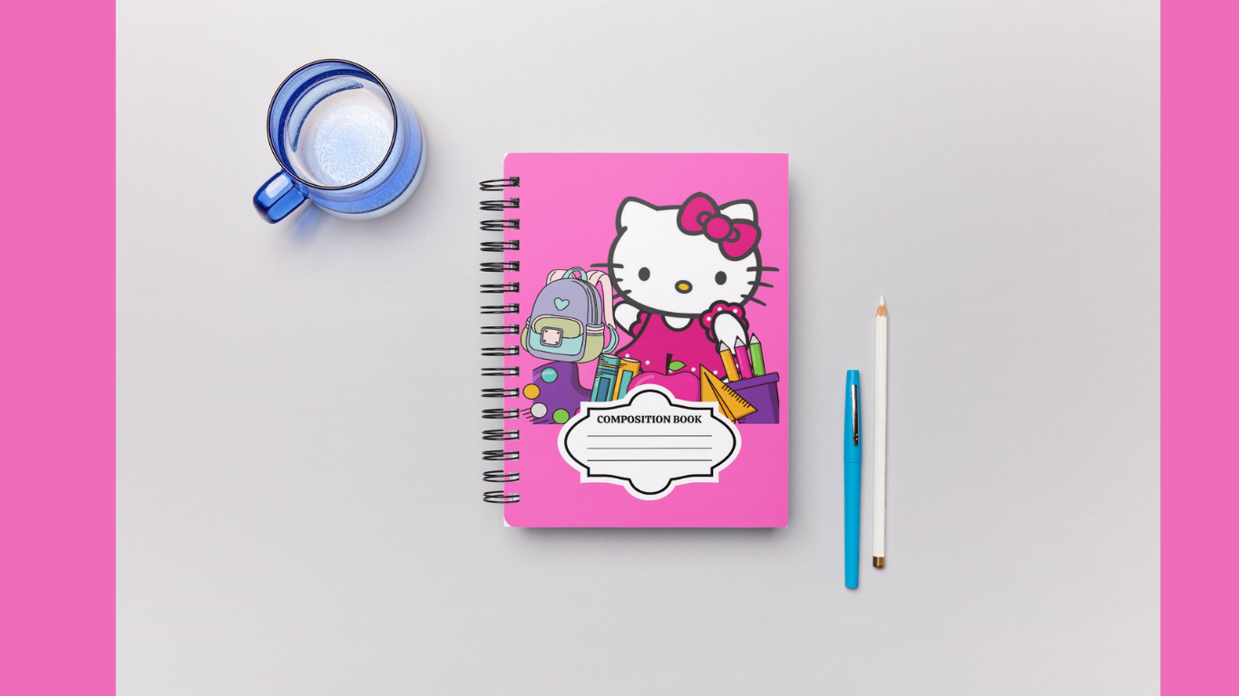 Pink Kitty composition notebook