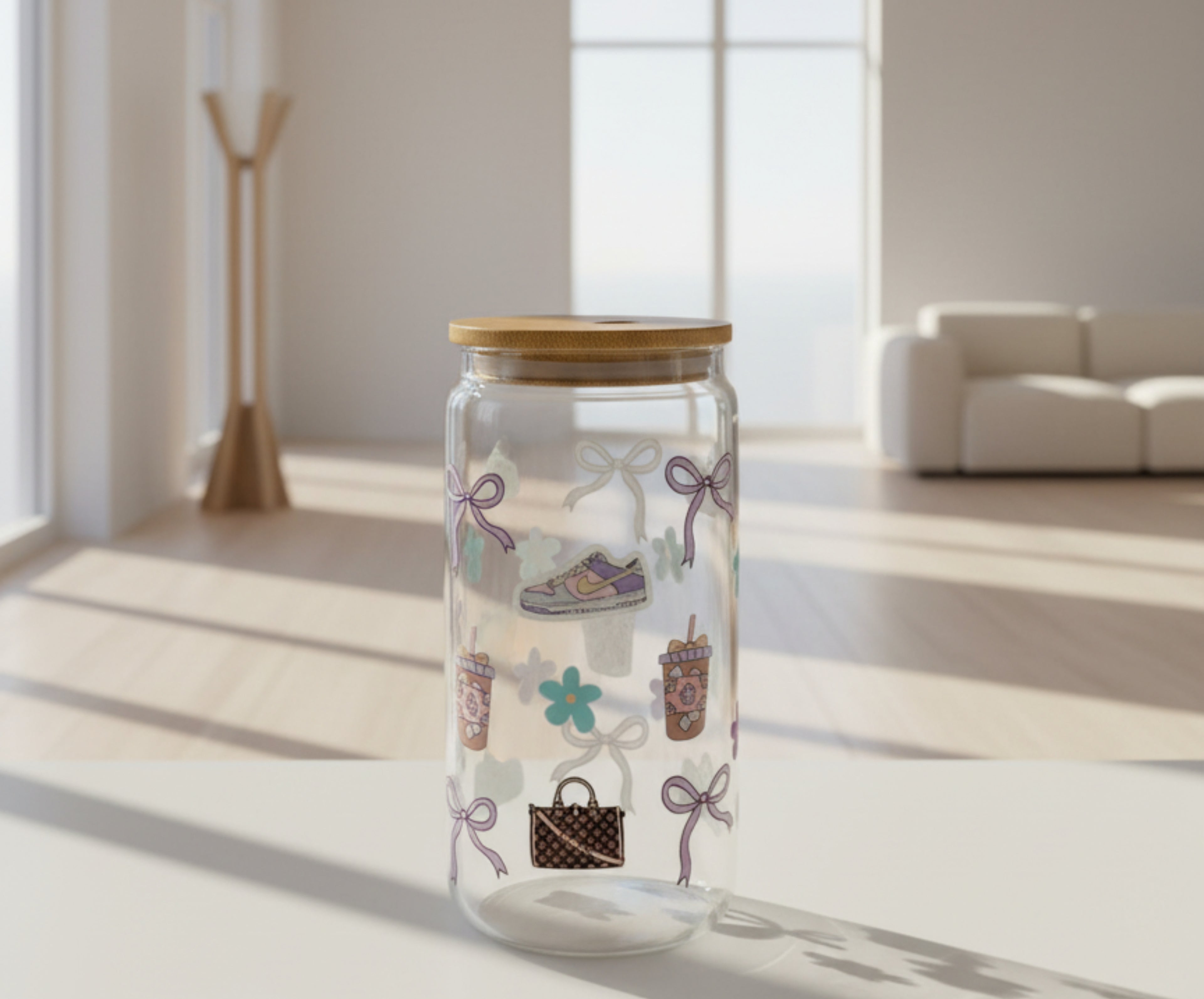 BOUGIE SNEAKER HEAD GLASS MUG